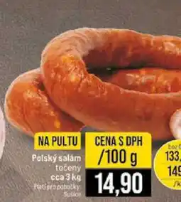 Jip Polský salám 100 g točený cca 3 kg nabídka