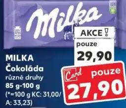 Kaufland MILKA Čokoláda nabídka