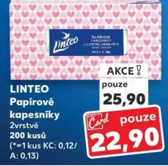 Kaufland LINTEO Papírové kapesníky nabídka