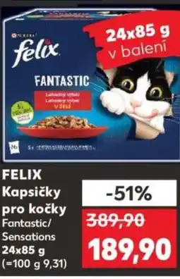 Kaufland FELIX Kapsičky pro kočky Fantastic/ Sensations nabídka