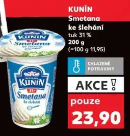 Kaufland KUNIN Smetana ke šlehání nabídka