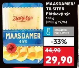 Kaufland MAASDAMER/ TILSITER Plátkový sýr nabídka