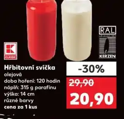 Kaufland Hřbitovní svíčka nabídka