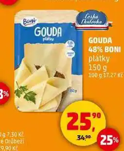 Penny Market GOUDA 48% BONI plátky, 150 g nabídka
