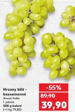 Kaufland Hrozny bílé - bezsemenné nabídka