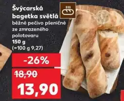 Kaufland Švýcarská bagetka světlá nabídka