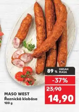Kaufland MASO WEST Řeznická klobása nabídka