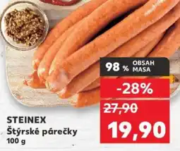 Kaufland STEINEX Štýrské párečky nabídka