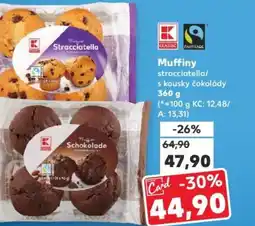 Kaufland Muffiny stracciatella/ s kousky čokolády nabídka