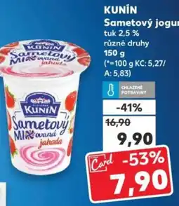 Kaufland KUNIN Sametový jogurt nabídka