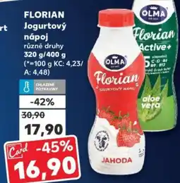 Kaufland OLMA Florian jogurtový nápoj nabídka