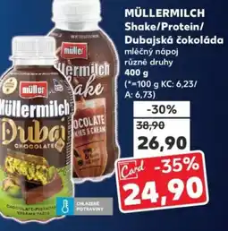 Kaufland MÜLLERMILCH Shake/Protein/ Dubajská čokoláda nabídka