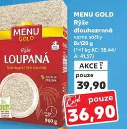 Kaufland MENU GOLD Rýže dlouhozrnná varné sáčky nabídka