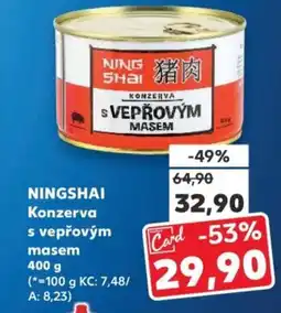 Kaufland NINGSHAI Konzerva s vepřovým masem nabídka