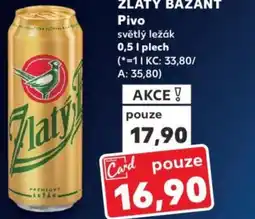 Kaufland ZLATÝ BAŽANT Pivo nabídka