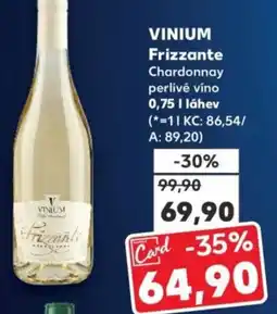 Kaufland VINIUM Frizzante Chardonnay perlivé víno nabídka