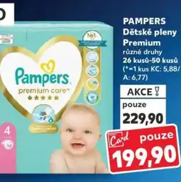 Kaufland PAMPERS Dětské pleny Premium nabídka