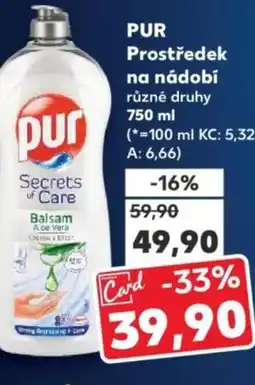 Kaufland PUR Prostředek na nádobí nabídka