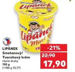 Kaufland MADETA Lipánek Smetanový/ Tvarohový krém nabídka