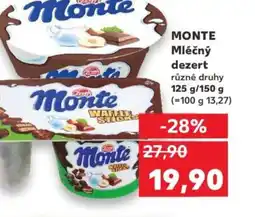 Kaufland MONTE Mléčný dezert nabídka