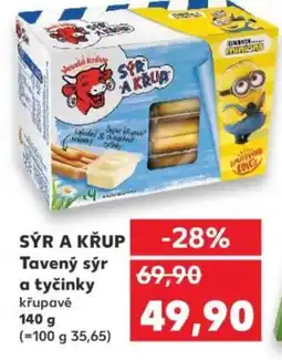 Kaufland SÝR A KŘUP Tavený sýr a tyčinky křupavé nabídka