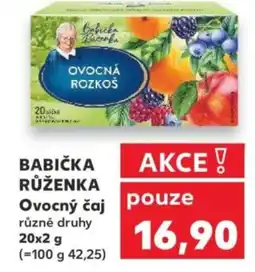 Kaufland BABIČKA RŮŽENKA Ovocný čaj nabídka