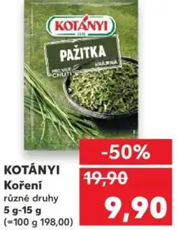 Kaufland KOTÁNYI Koření nabídka