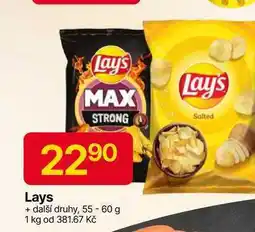 Hruška Lay's chips 60g, vybrané druhy nabídka