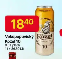Hruška Vekopopovický Kozel 10° 0.5 I, plech nabídka