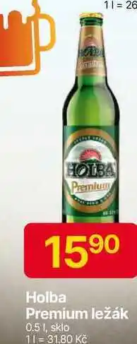 Hruška Holba Premium ležák 500ml nabídka