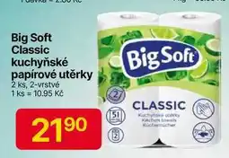 Hruška Big Soft Classic kuchyňské papírové utěrky 2 ks, 2-vrstvé nabídka