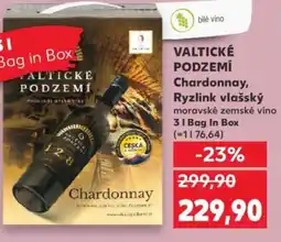 Kaufland VALTICKÉ PODZEMÍ Chardonnay, Ryzlink vlašský nabídka
