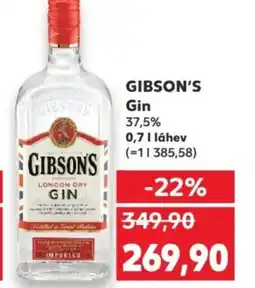 Kaufland GIBSON'S Gin nabídka