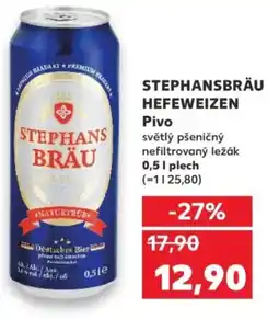 Kaufland STEPHANSBRÄU HEFEWEIZEN Pivo nabídka