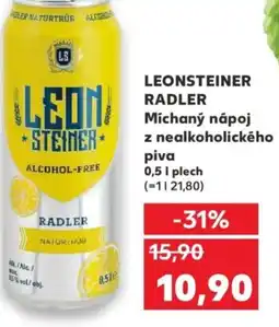 Kaufland LEONSTEINER RADLER Míchaný nápoj z nealkoholického piva nabídka