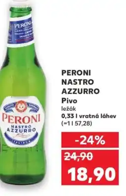 Kaufland PERONI NASTRO AZZURRO Pivo nabídka
