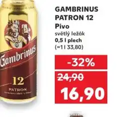 Kaufland GAMBRINUS PATRON 12 Pivo nabídka