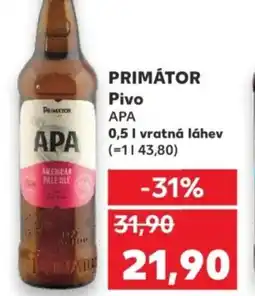 Kaufland PRIMÁTOR Pivo APA nabídka