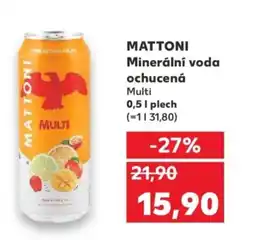 Kaufland MATTONI Minerální voda ochucená nabídka