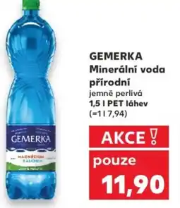 Kaufland GEMERKA Minerální voda přírodní nabídka