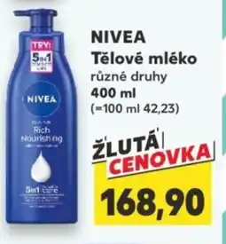 Kaufland NIVEA Tělové mléko nabídka