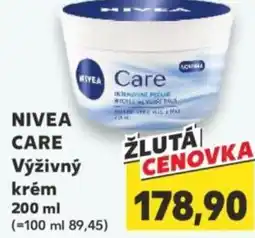 Kaufland NIVEA CARE Výživný krém nabídka