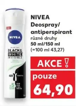 Kaufland NIVEA Deospray/ antiperspirant nabídka