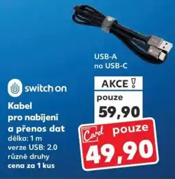 Kaufland Switch on Kabel pro nabíjení a přenos dat nabídka