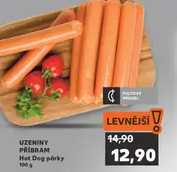 Kaufland UZENINY PŘÍBRAM Hot Dog párky nabídka