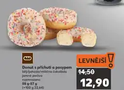 Kaufland Donut s příchutí a posypem nabídka