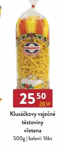 Astur&Qanto Klusáčkovy vaječné těstoviny vřetena nabídka