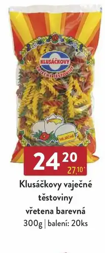 Astur&Qanto Klusáčkovy vaječné těstoviny vřetena barevná nabídka