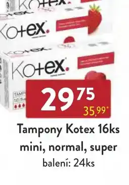 Tampony Kotex mini, normal, super