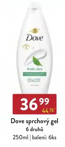 Astur&Qanto Dove sprchový gel nabídka